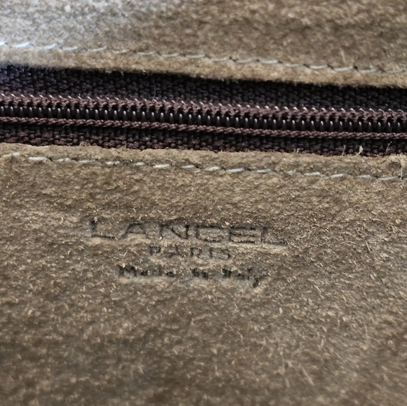 LANCEL Bucket Crossbody Shoulder Bag Made In Italy RARE - Picture 9 of 10